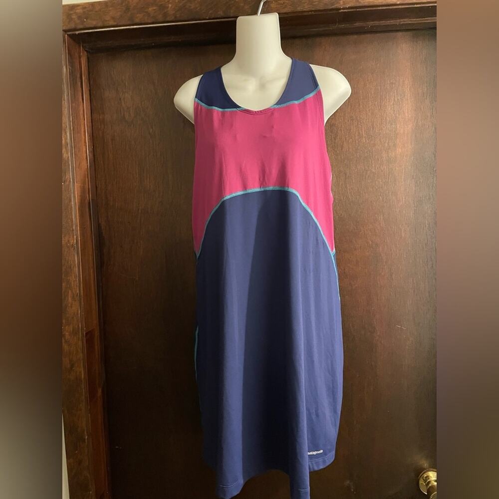 Patagonia Brand Woman's XL Navy & Pink Two Tone Tank Athleisure Dress